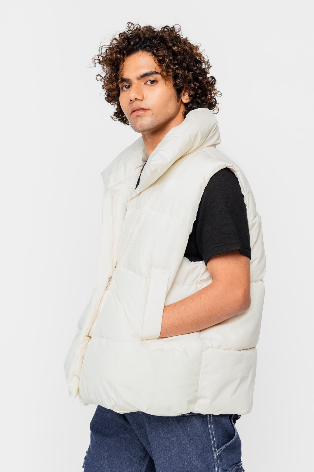 WHITE men's PUFFER JACKET