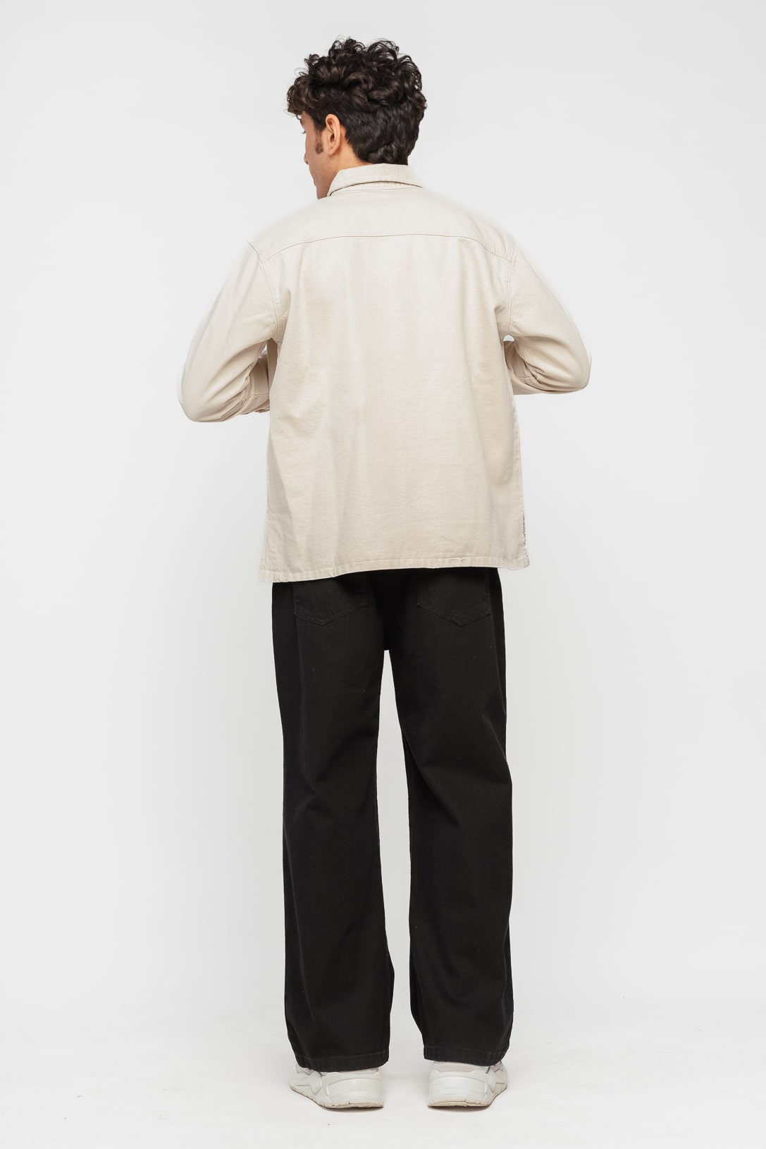 Black Box Slit Men's Wide Jeans