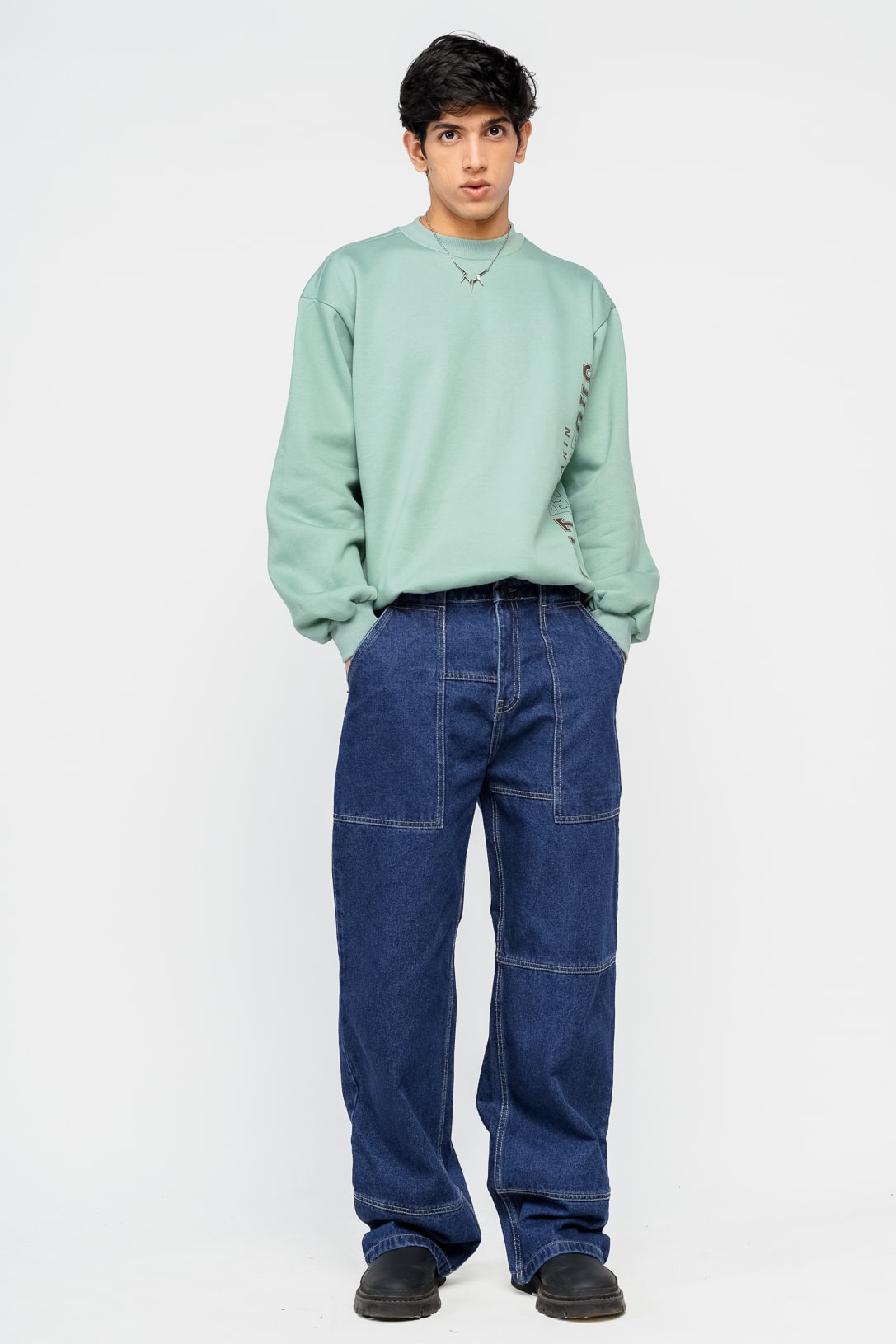 coplanar straight men's jeans