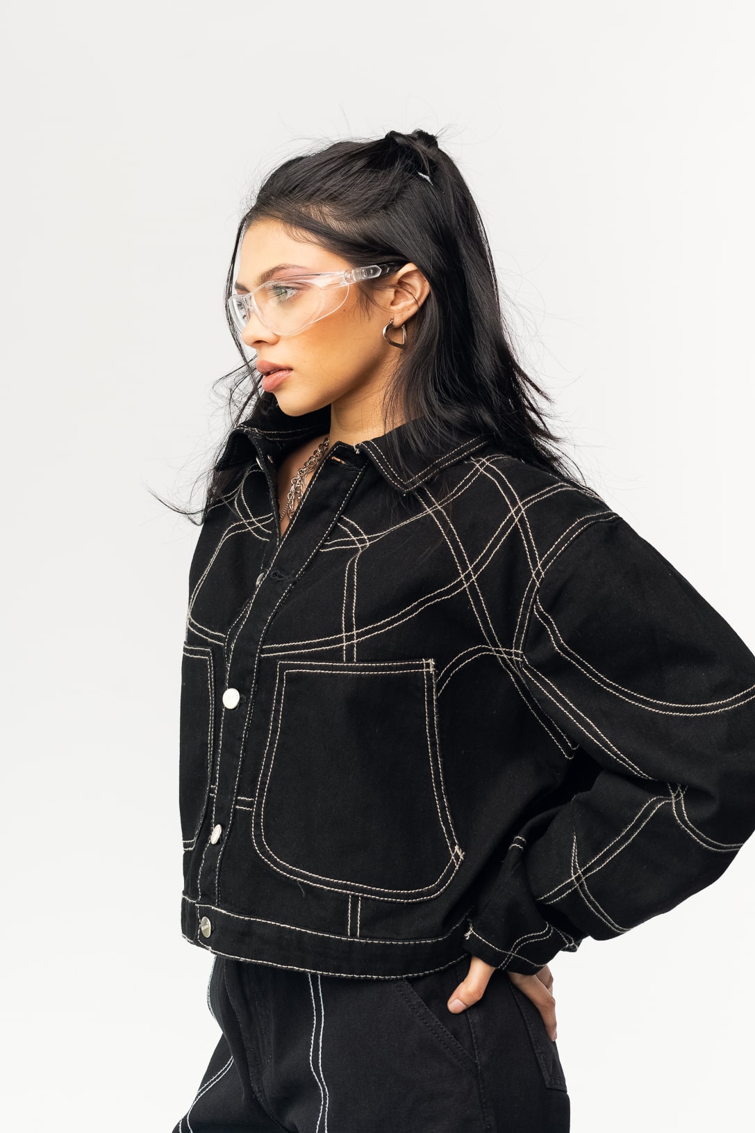 SEAM PLAY BLACK JACKET