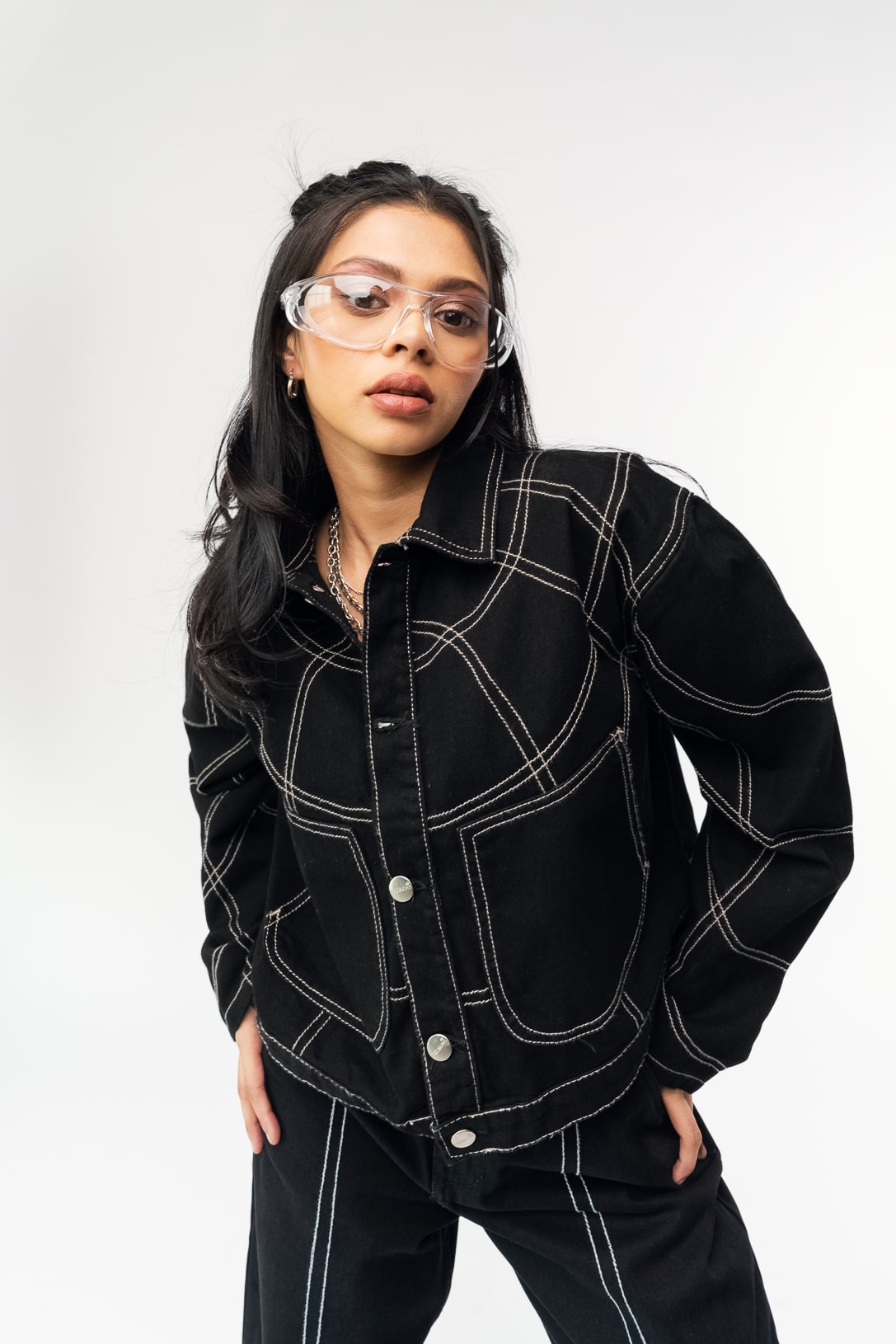 SEAM PLAY BLACK JACKET