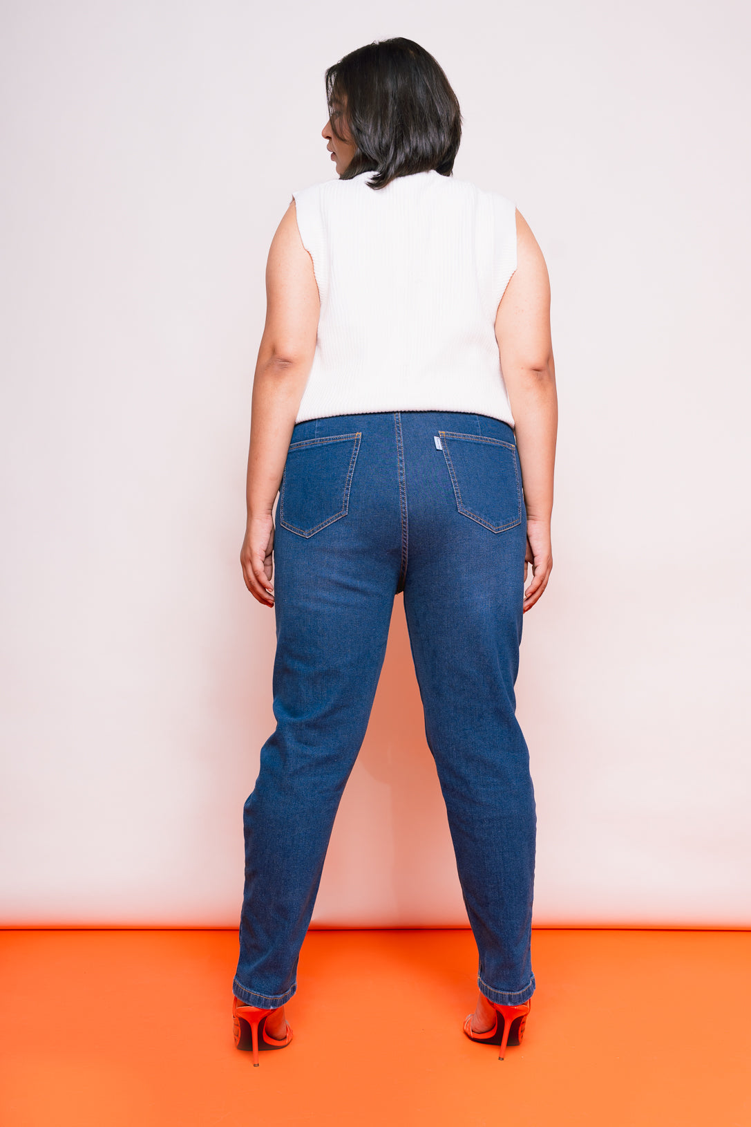 Dark Blue Distressed Slim Jeans