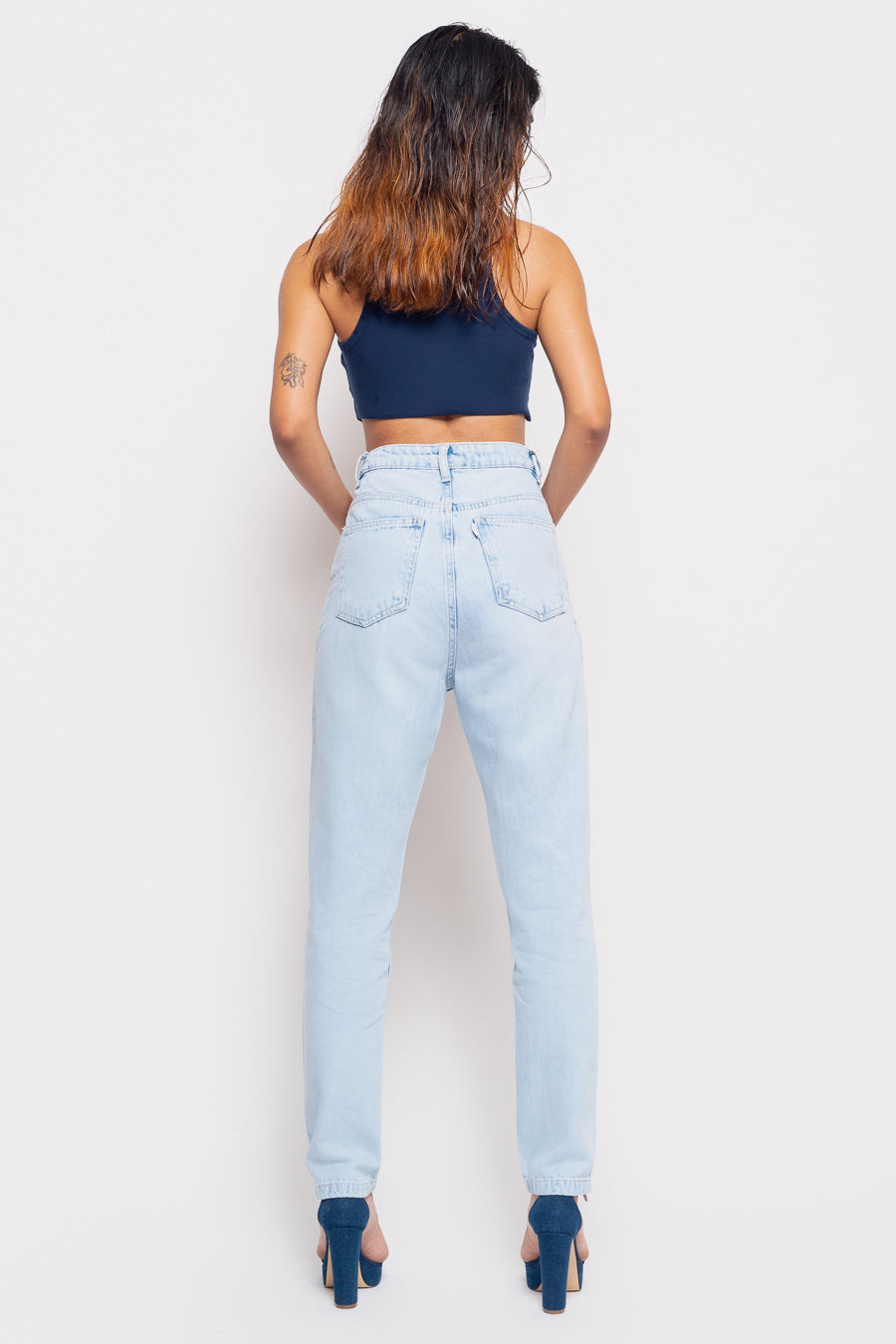 GLEAMY MOM JEANS