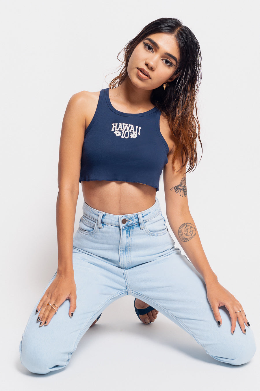 GLEAMY MOM JEANS