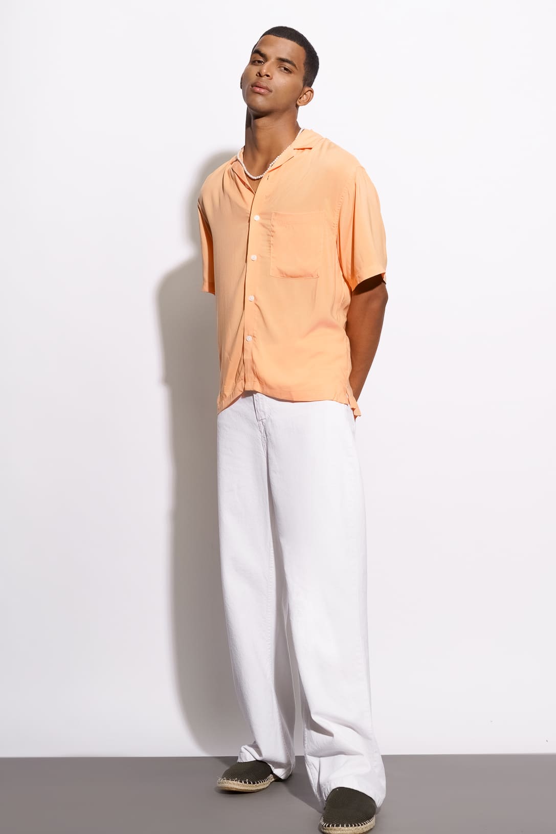 Clear White Men's Wide Jeans