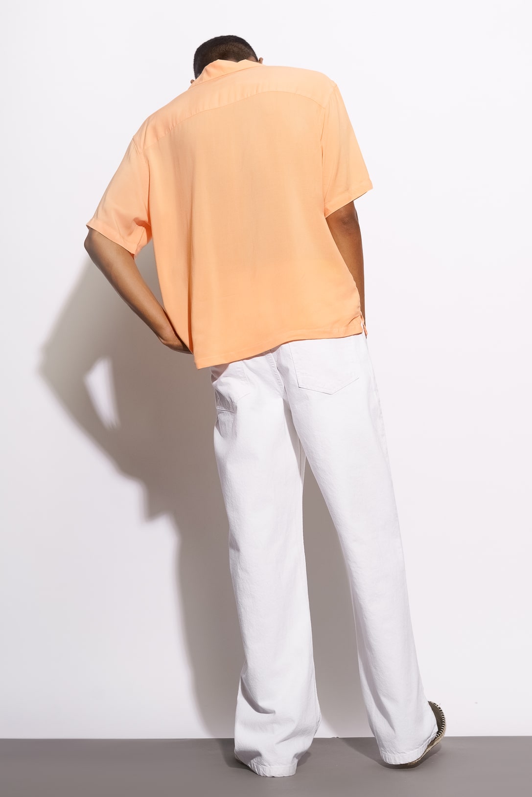 Clear White Men's Wide Jeans