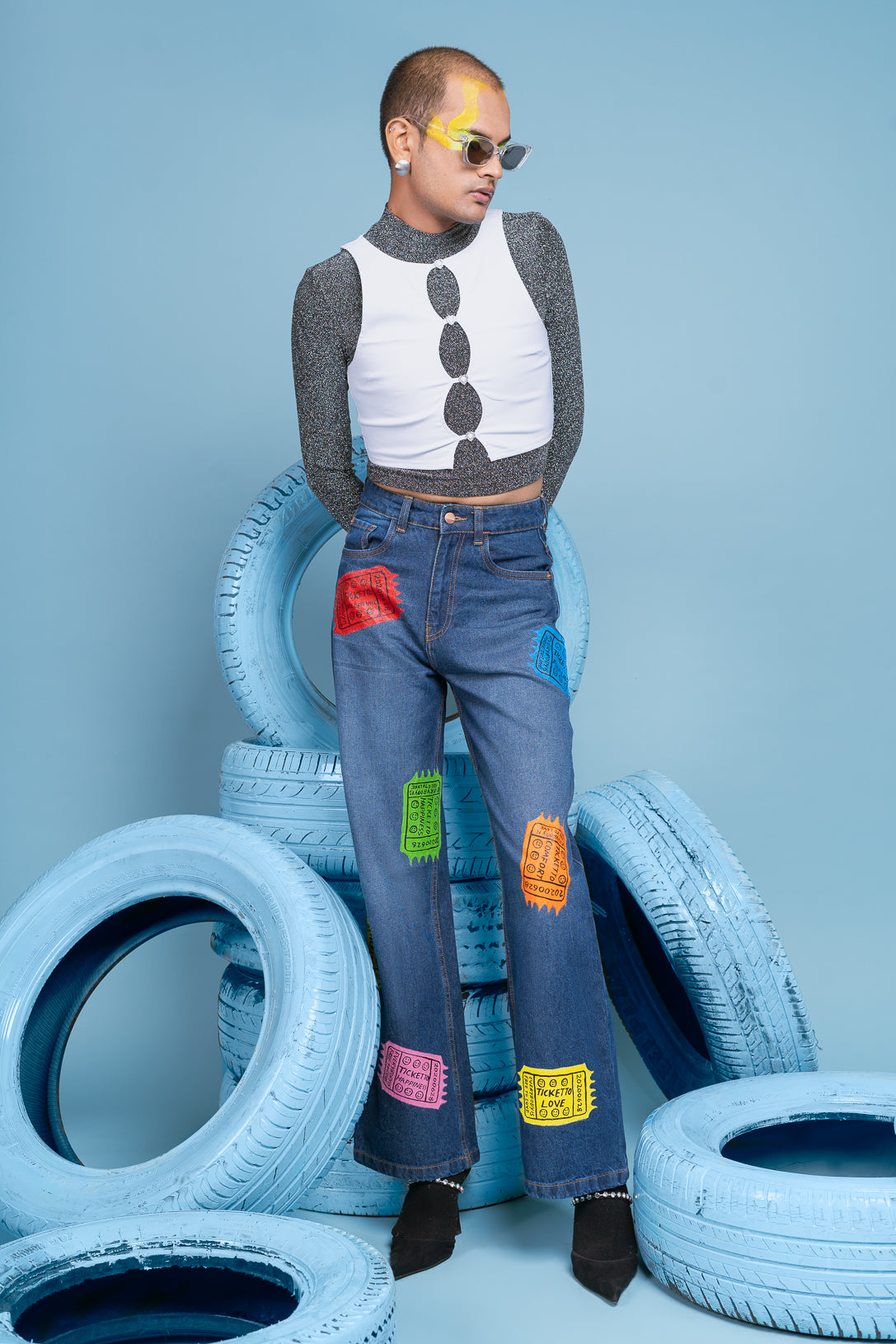 FREE TO LOVE WIDE JEANS