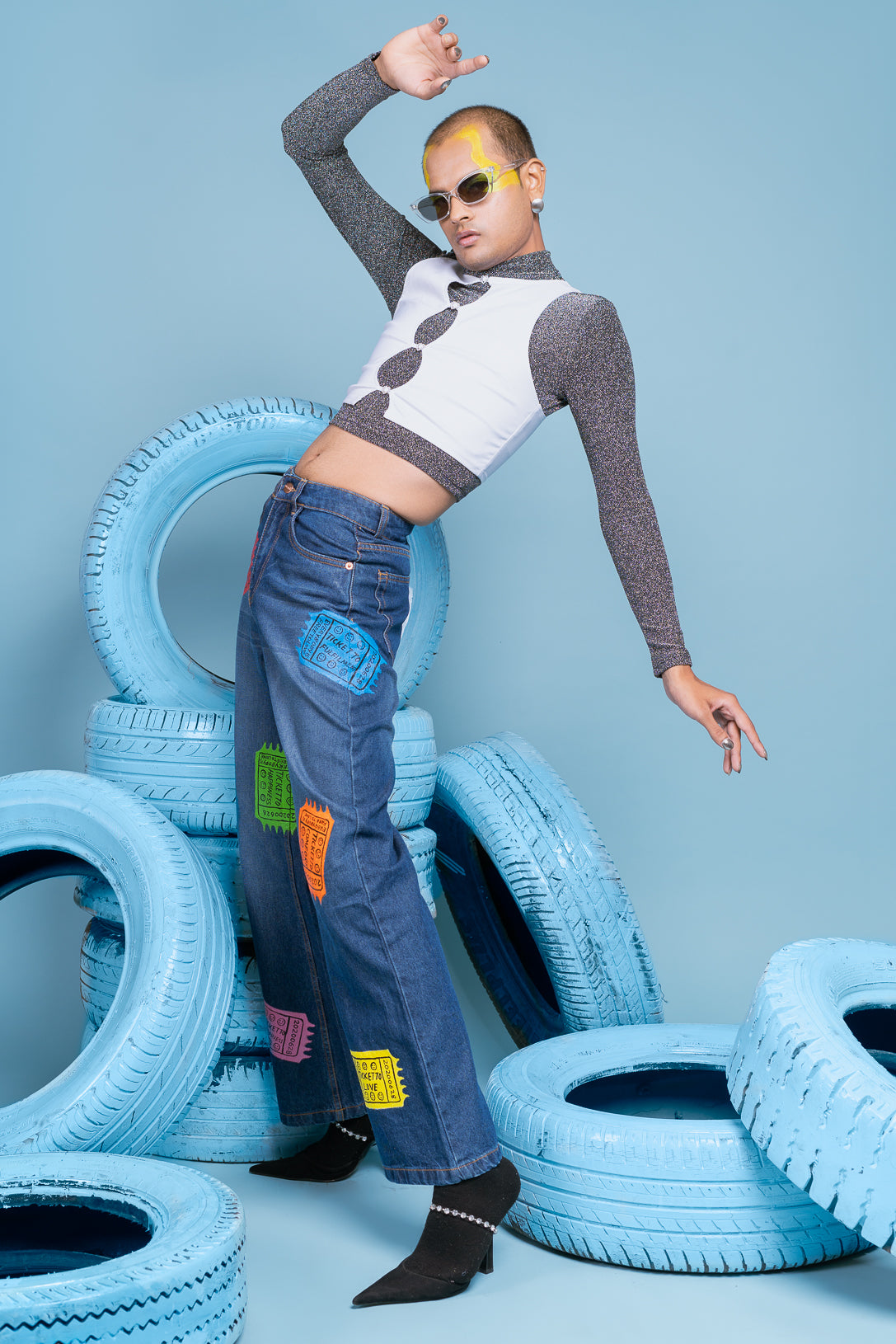 FREE TO LOVE WIDE JEANS
