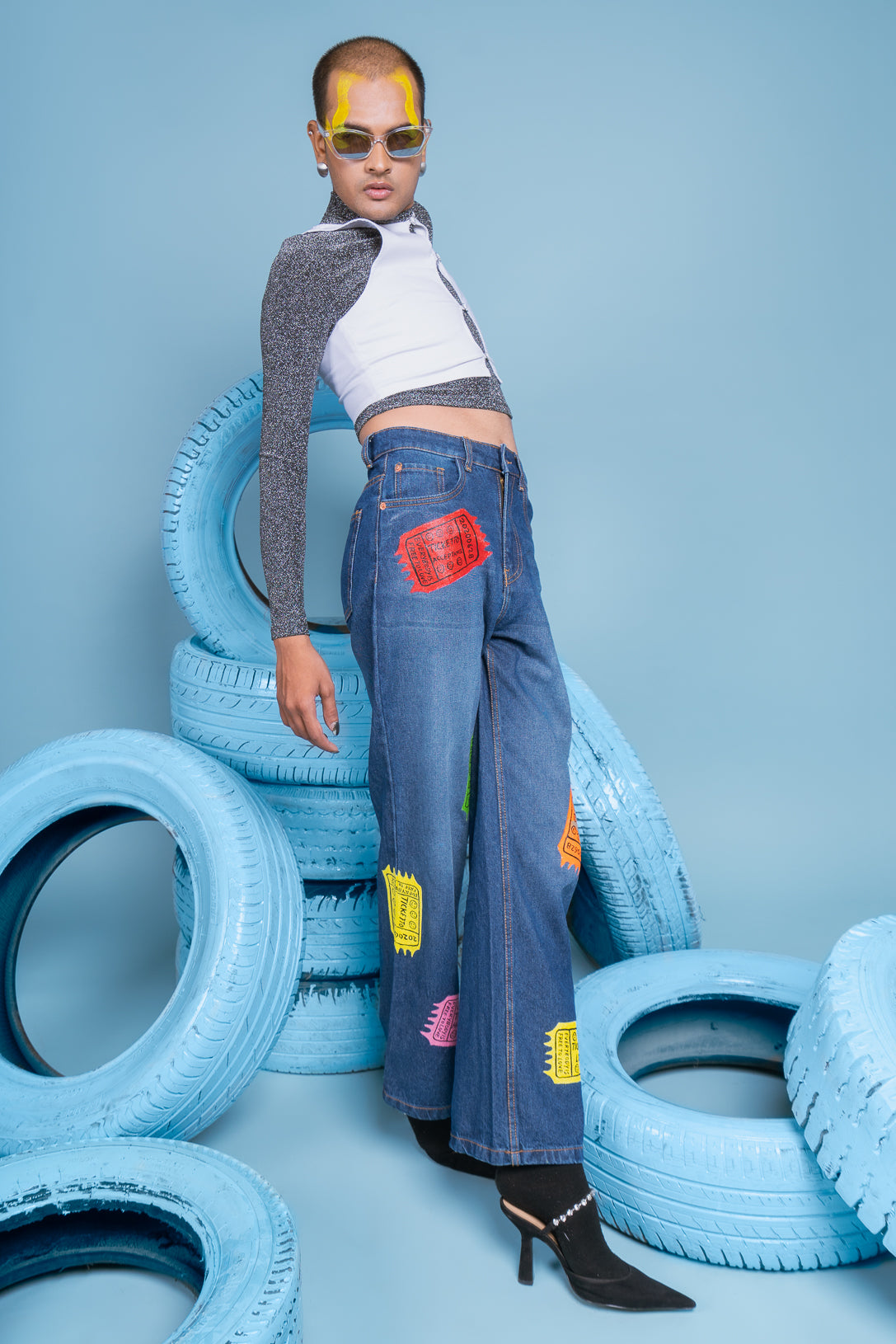 FREE TO LOVE WIDE JEANS