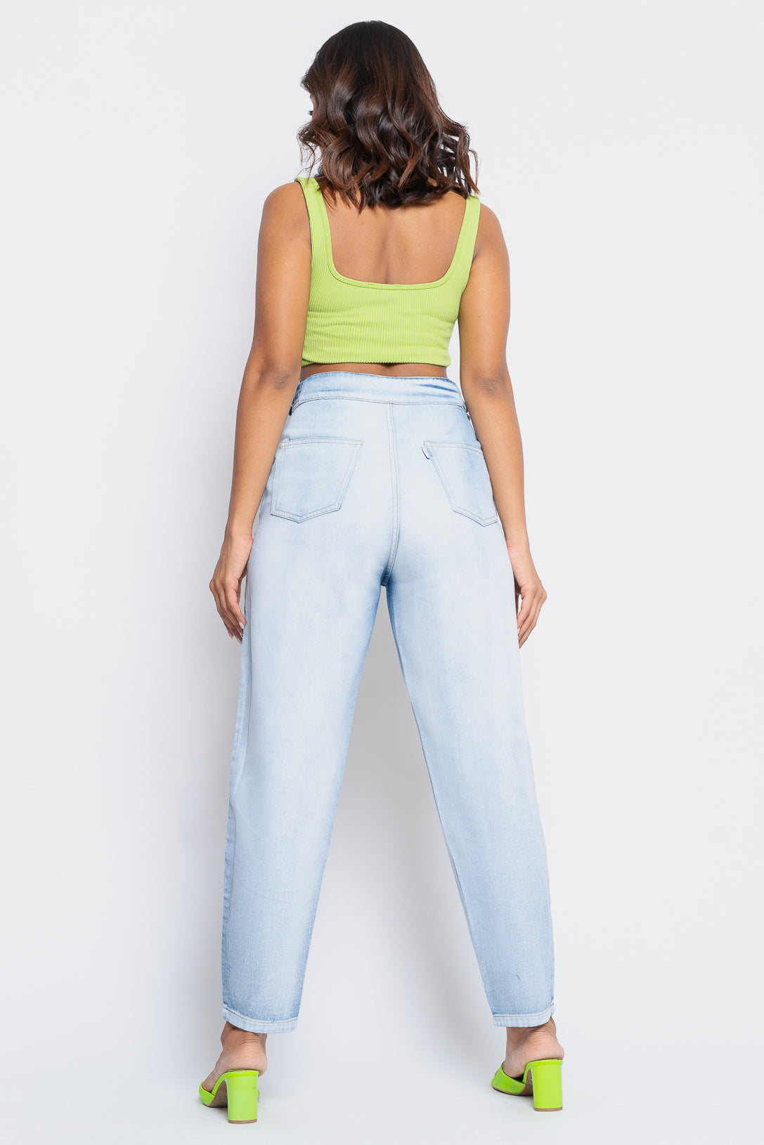 ICE WASH ADJUSTABLE BAGGY JEANS