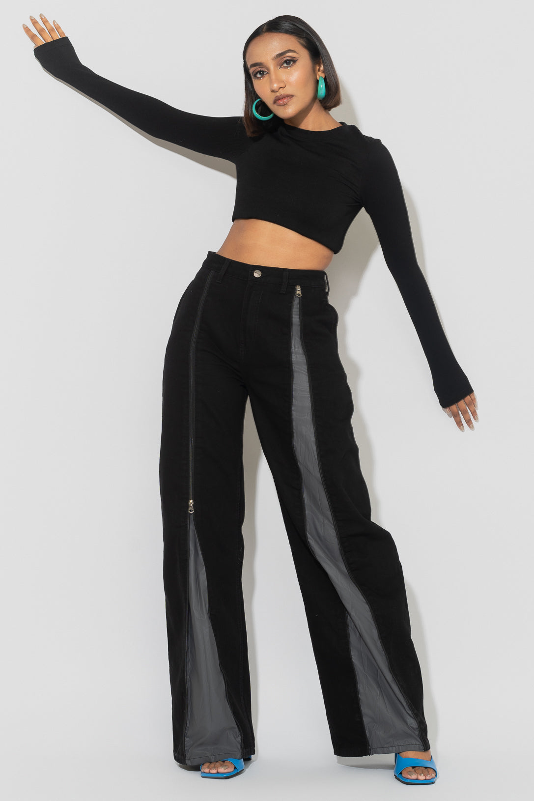 FRONT ZIP STRAIGHT PANTS