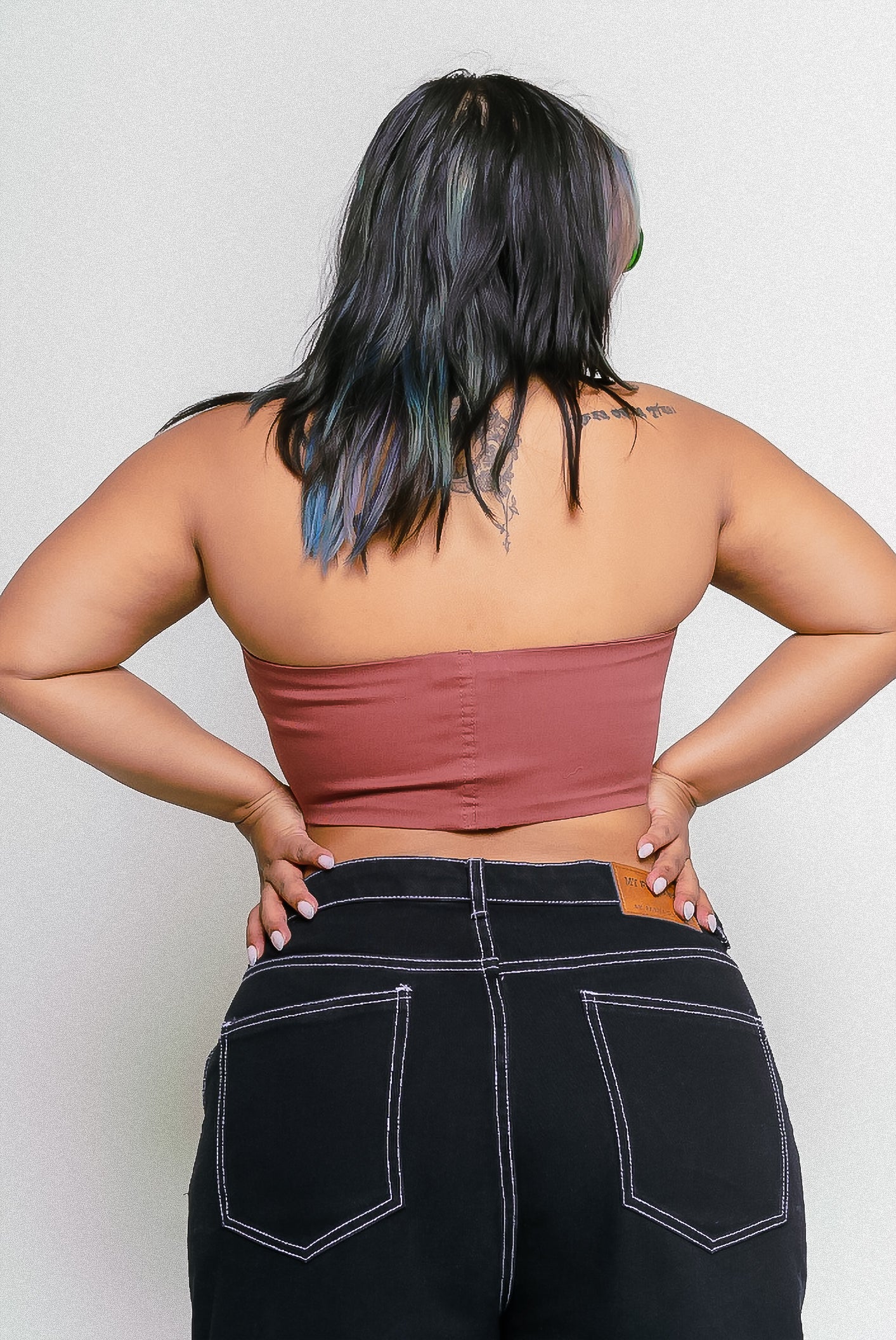 rusty pink wrap around top