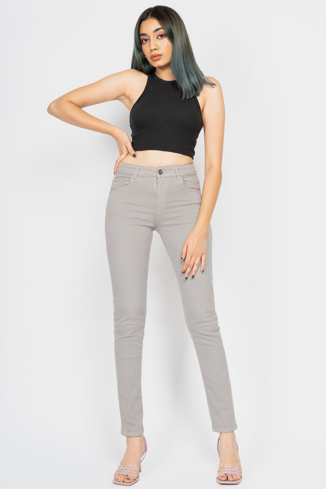 grey skinny jeans
