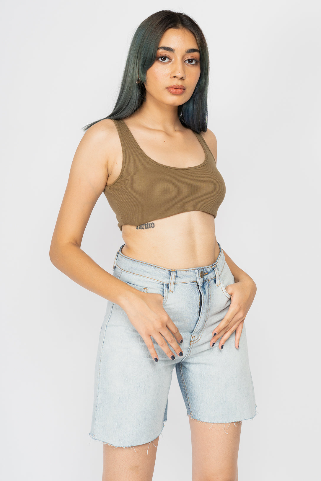 Light blue bermuda shorts