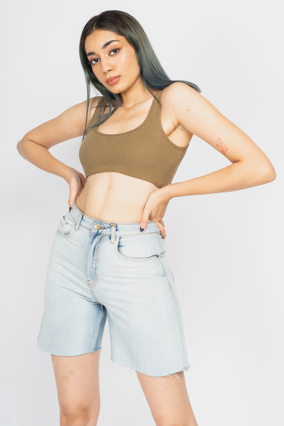 Light blue bermuda shorts