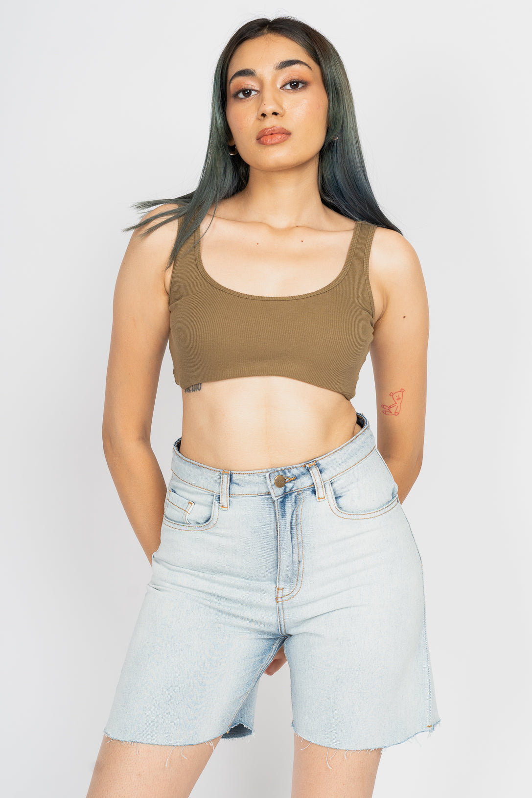 Light blue bermuda shorts