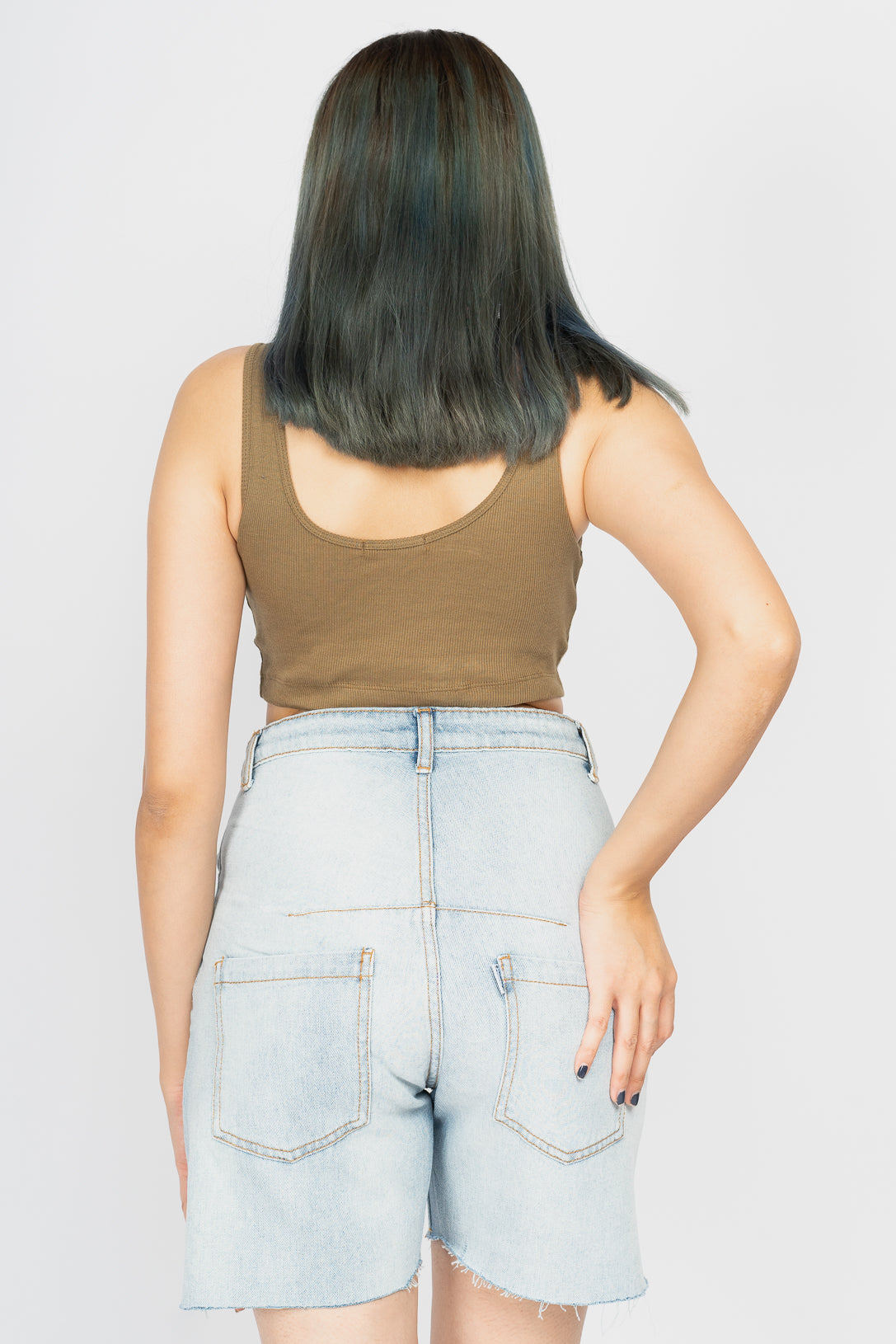 Light blue bermuda shorts