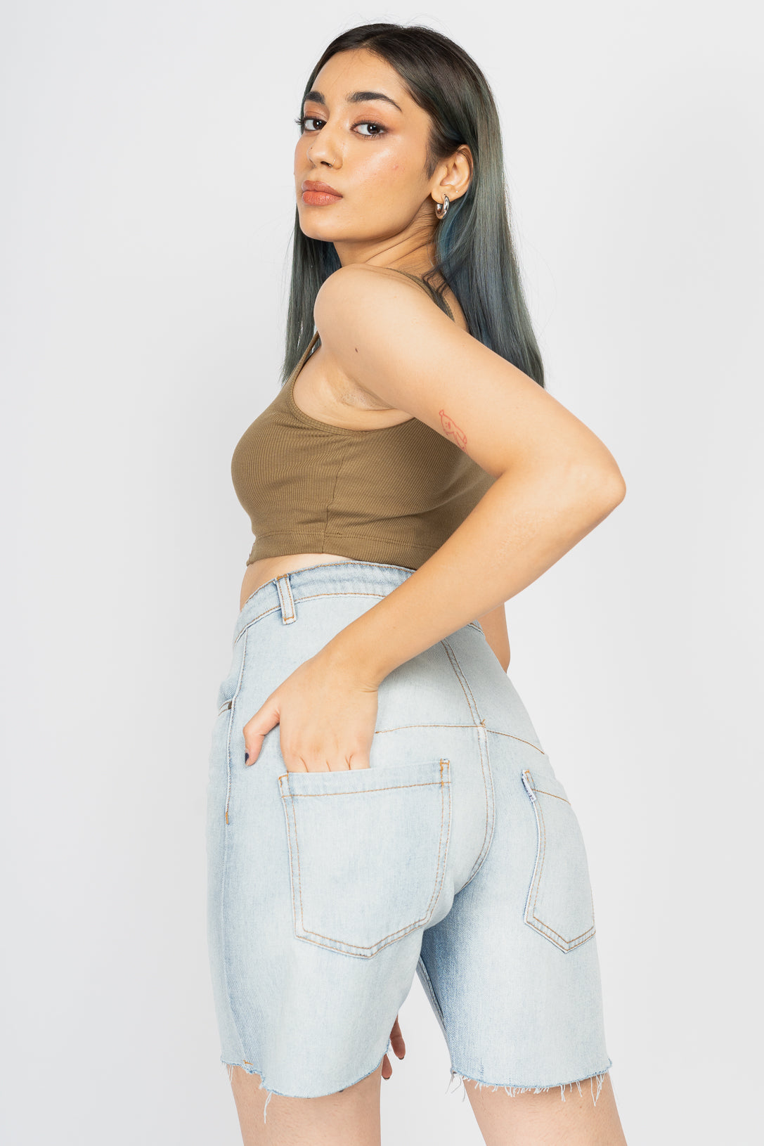 Light blue bermuda shorts