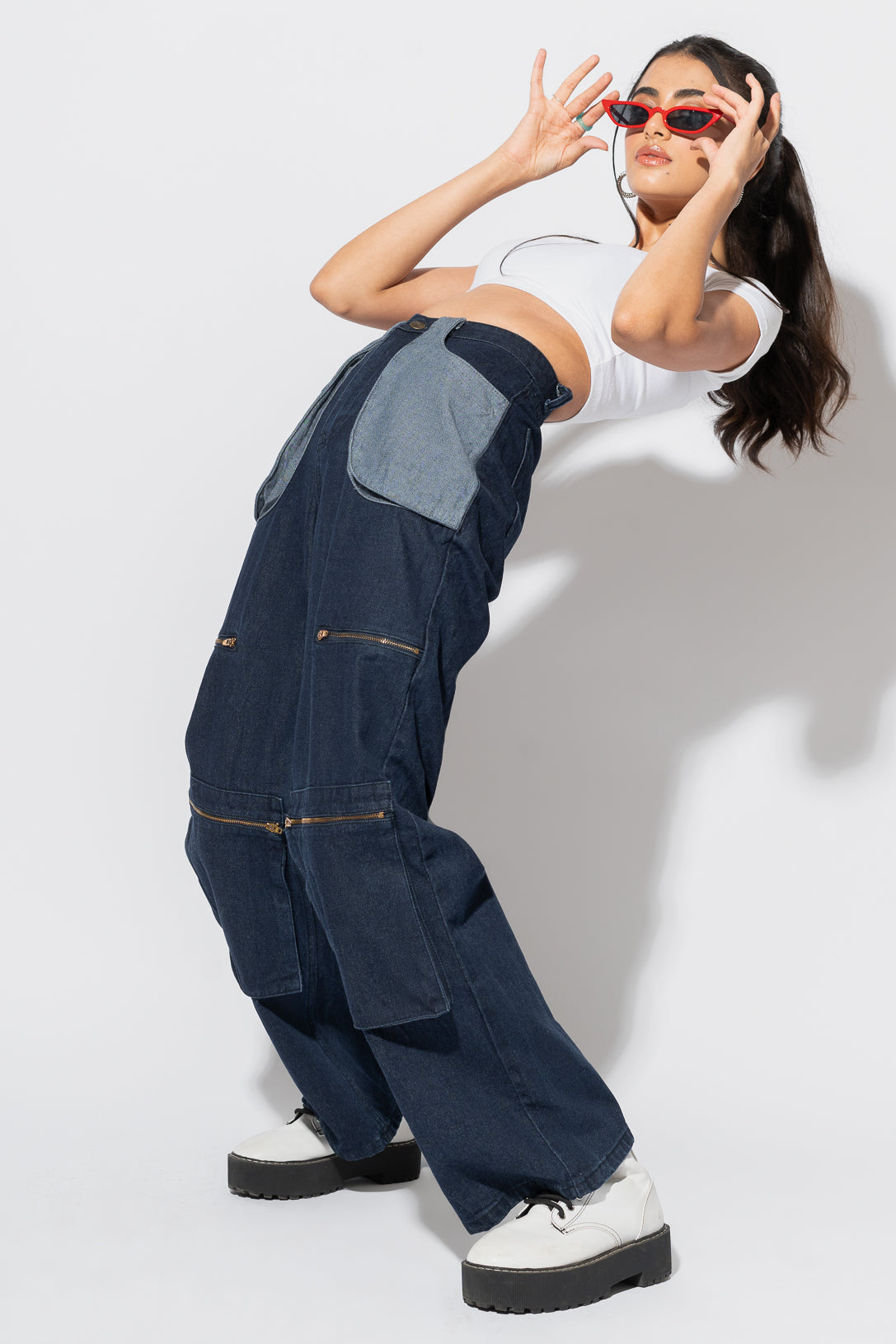 DARK BLUE UTILITY JEANS