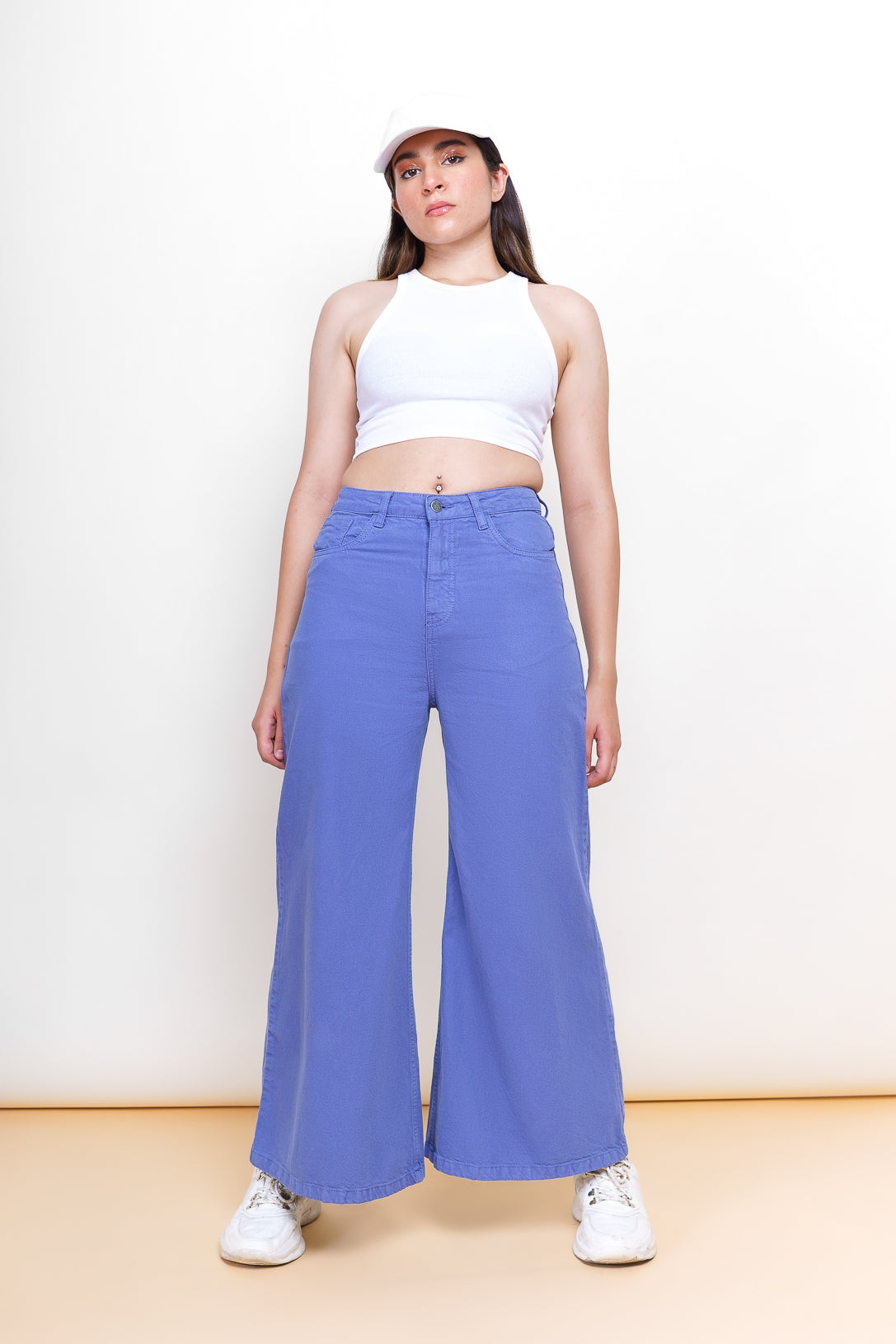 Purple Flared Denim Jeans
