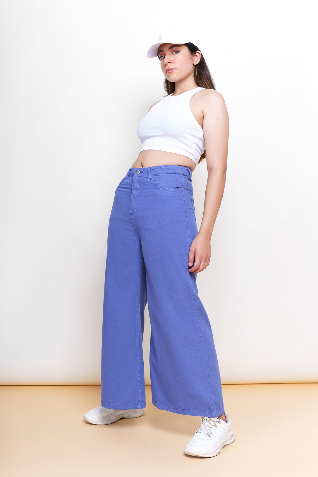 Purple Flared Denim Jeans