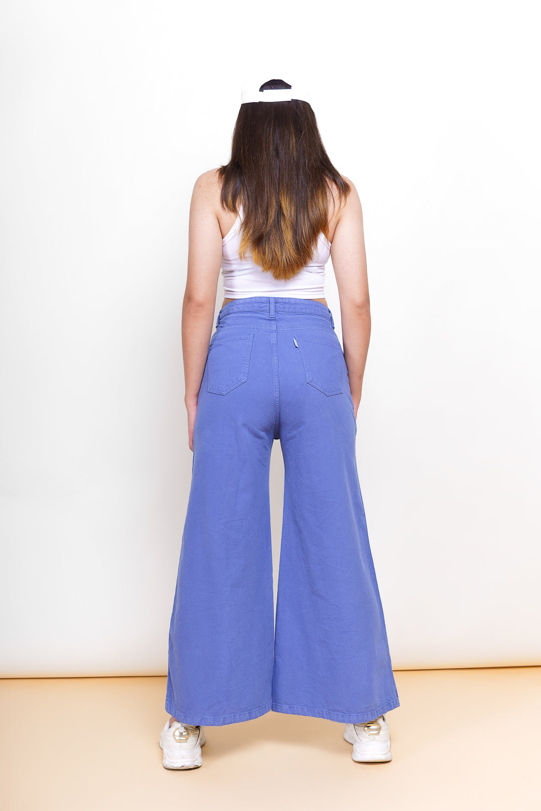 Purple Flared Denim Jeans