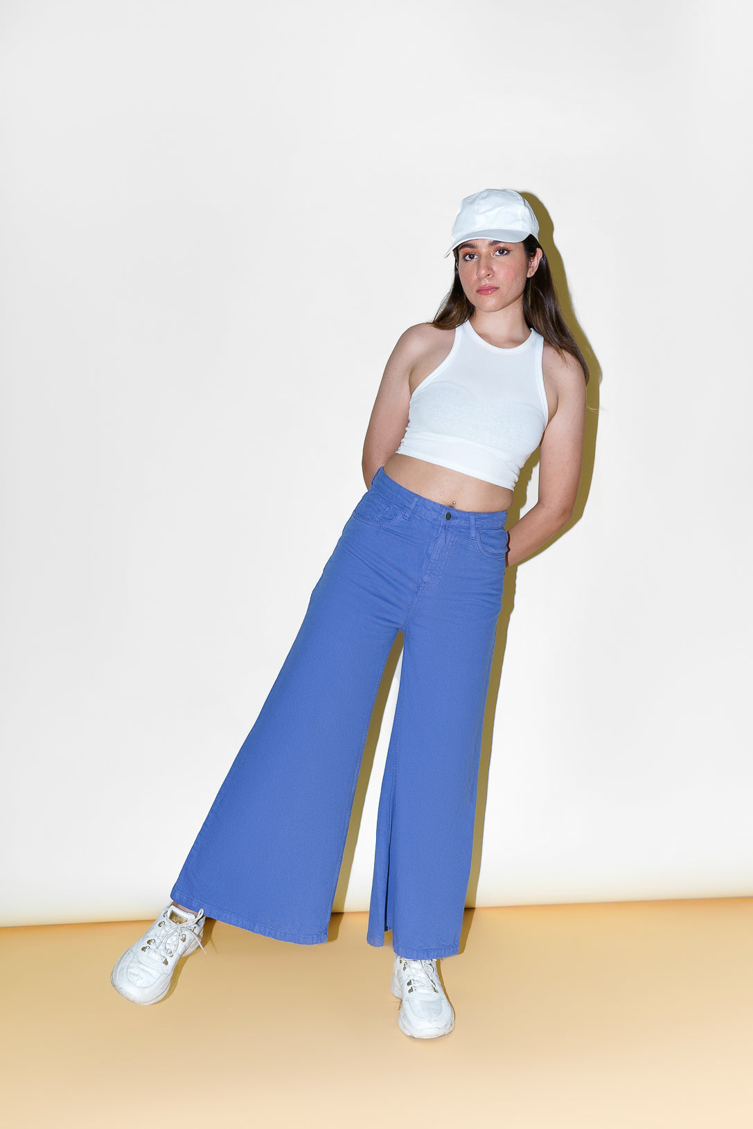 Purple Flared Denim Jeans