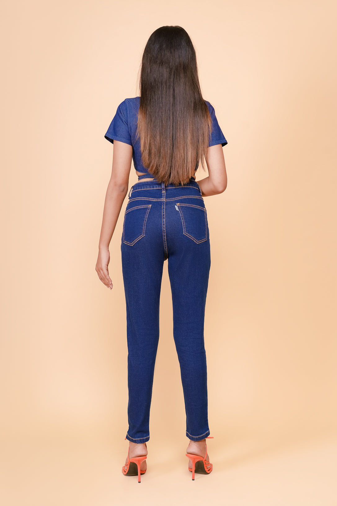Contrast blue Slim-fit Jeans