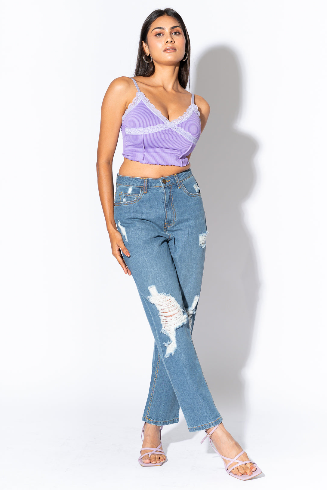 Vintage distressed mom jeans