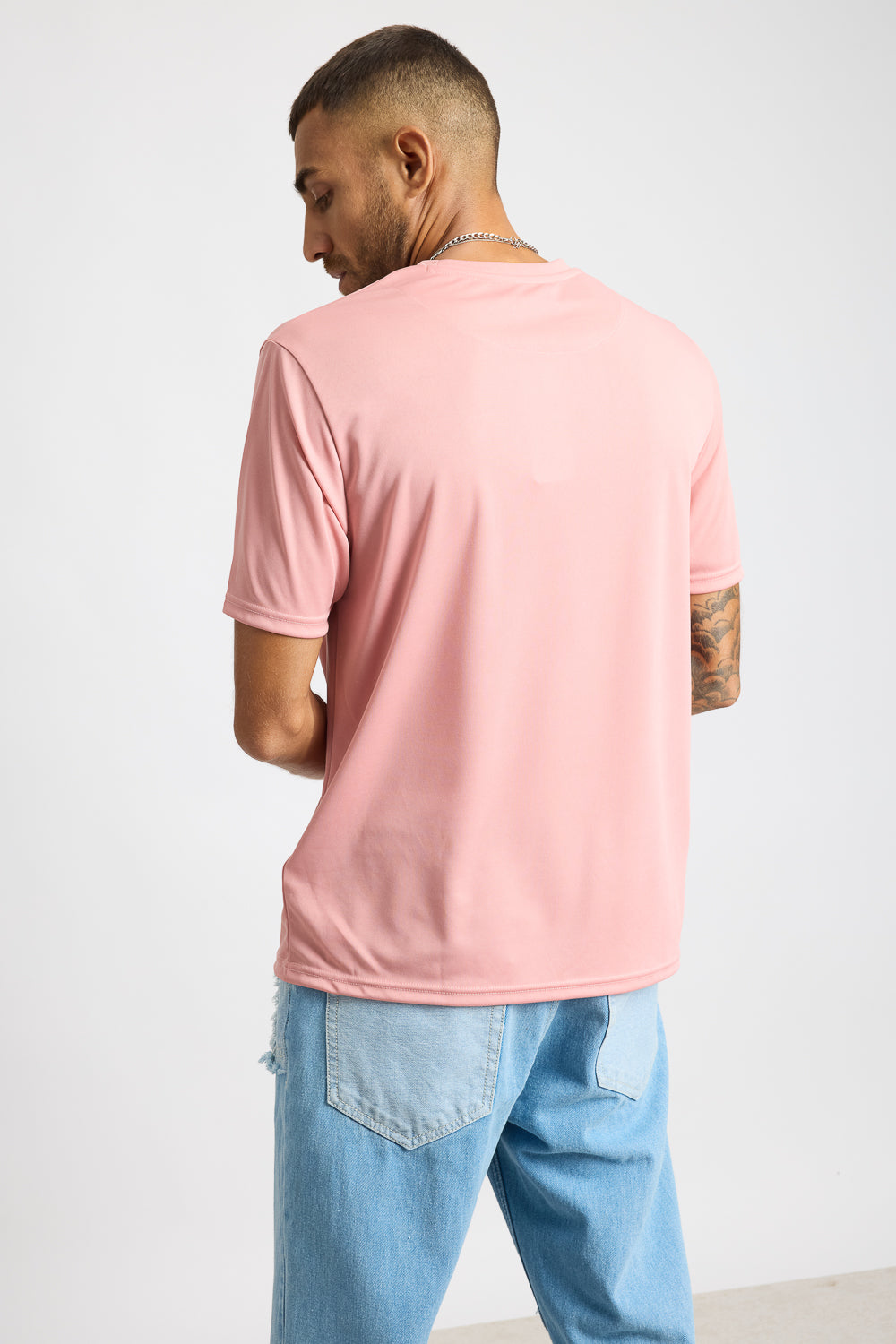 Printed Men's T-Shirt - Classic Pink