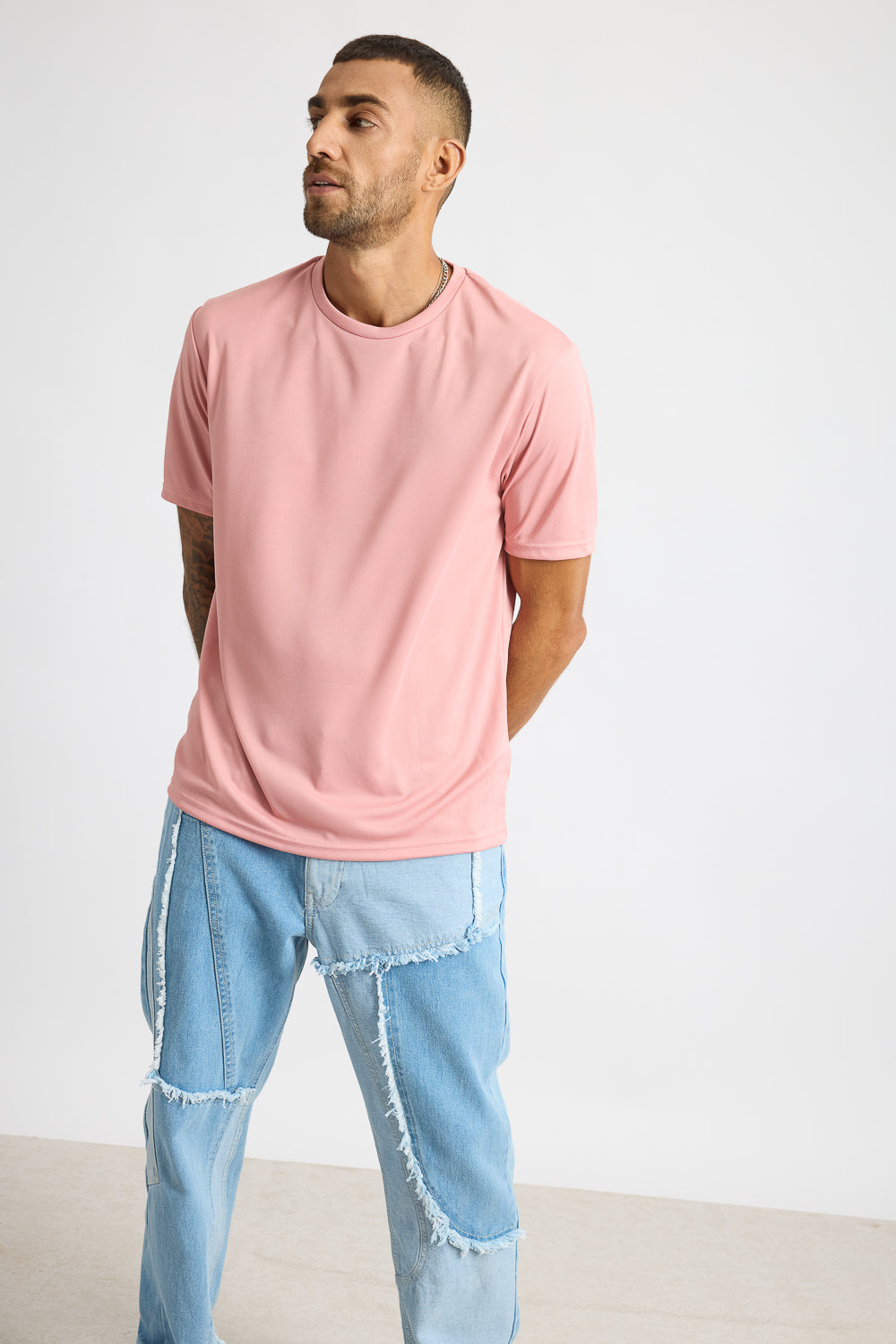 Printed Men's T-Shirt - Classic Pink