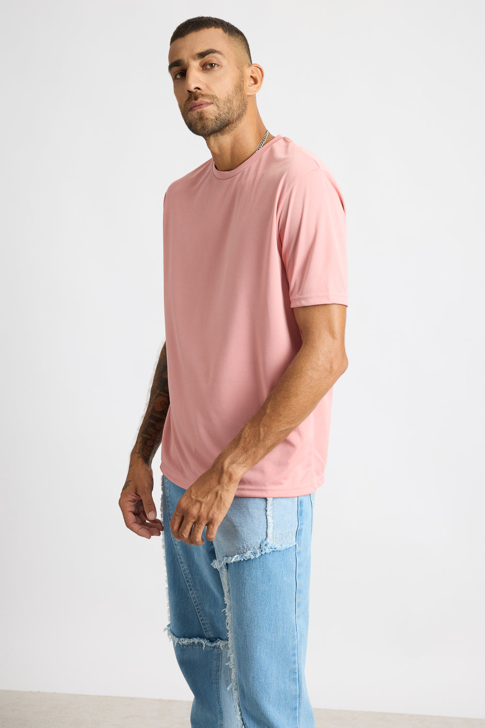 Printed Men's T-Shirt - Classic Pink