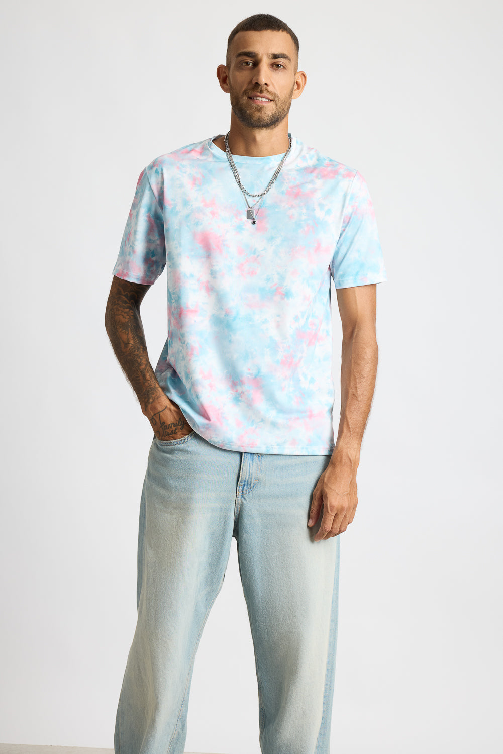 Printed Men's T-Shirt - Tie Dye Effect