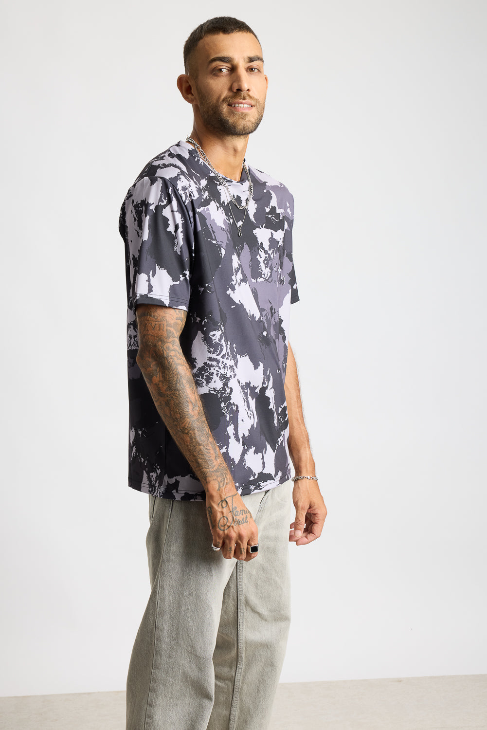 AOP Men's T-shirt - Black Camo