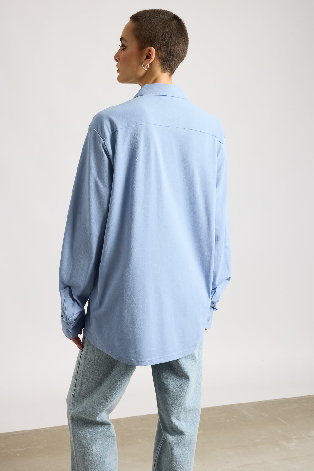 Classic Solid Women's Shirt - Cashmere Blue