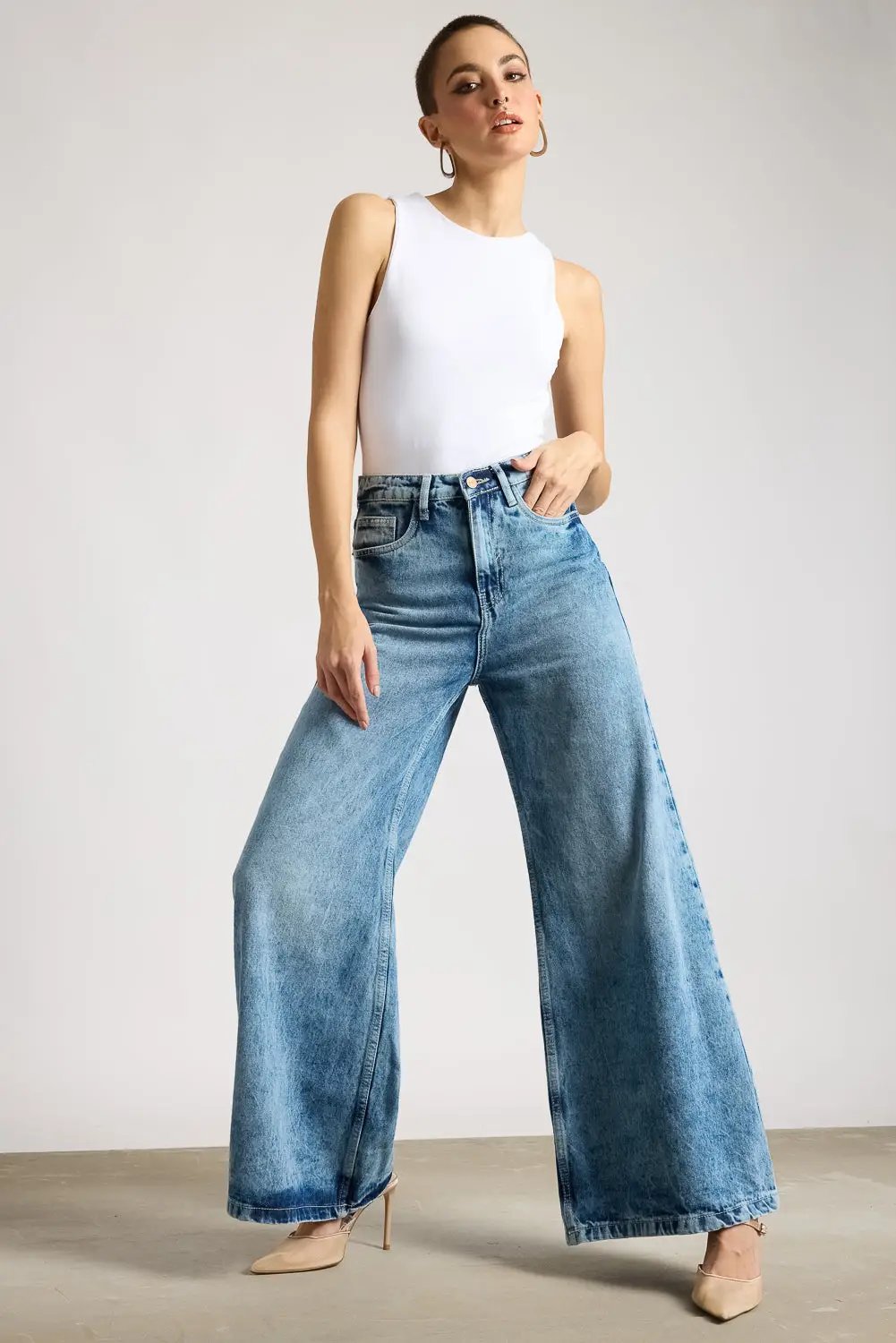 Vintage 90's Blue Women's Flare Jeans