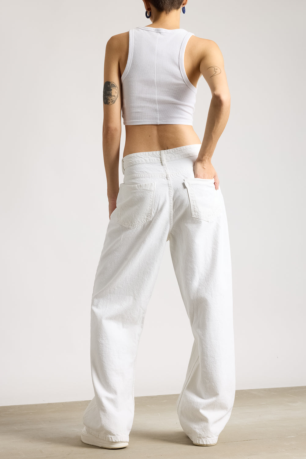 ICONIC WHITE WIDE LEG JEANS