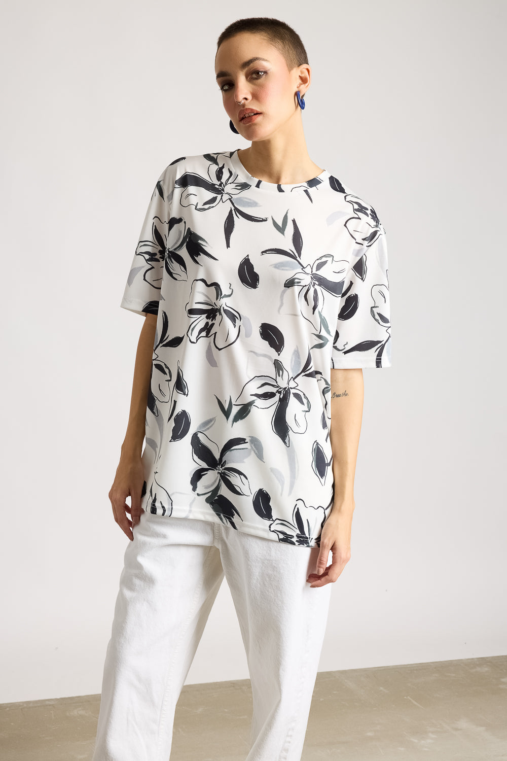 Printed Women's T-Shirt - Frosty Flourish