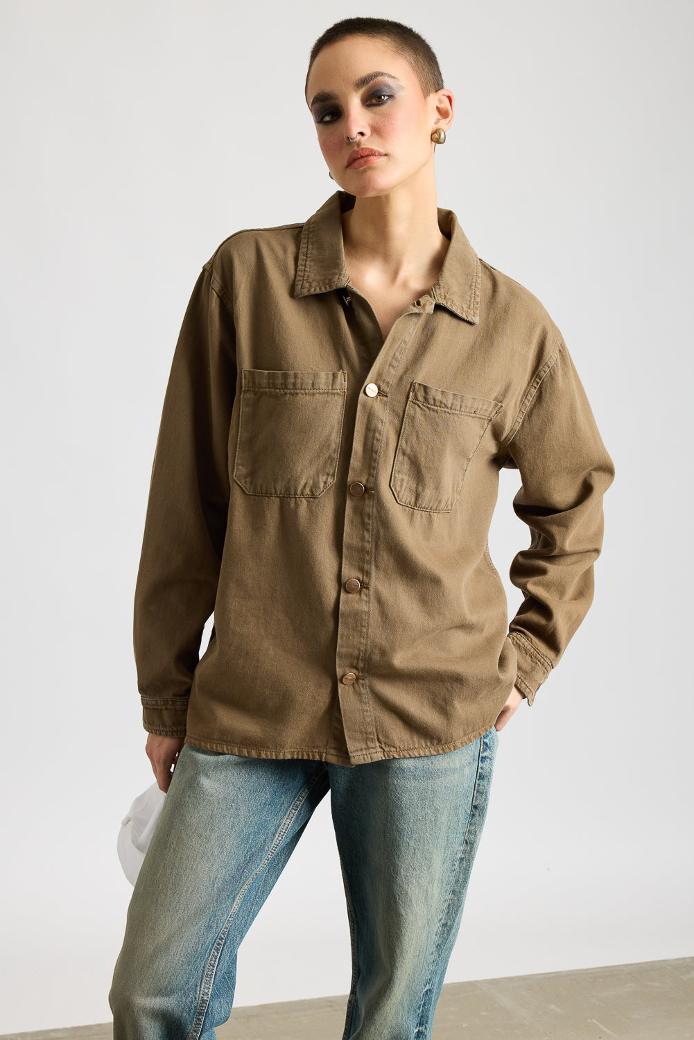 Earthy Two Pocketed Women's Shacket