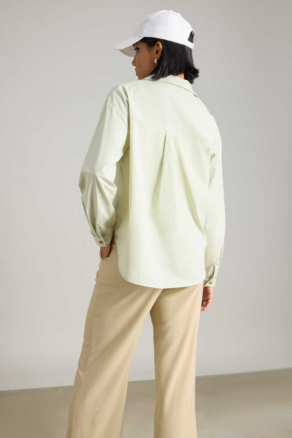 Mint Green Asymmetrical Shirt