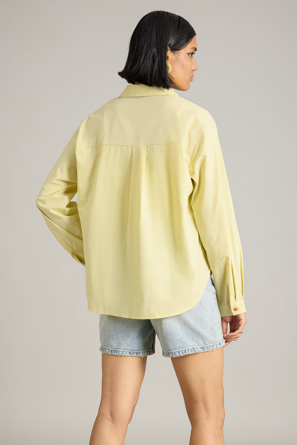 Lemon asymmetrical shirt
