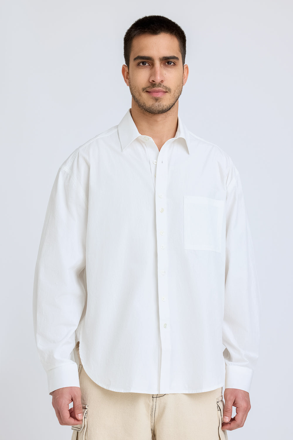 MEN'S CLASSIC SOLID WHITE SHIRT