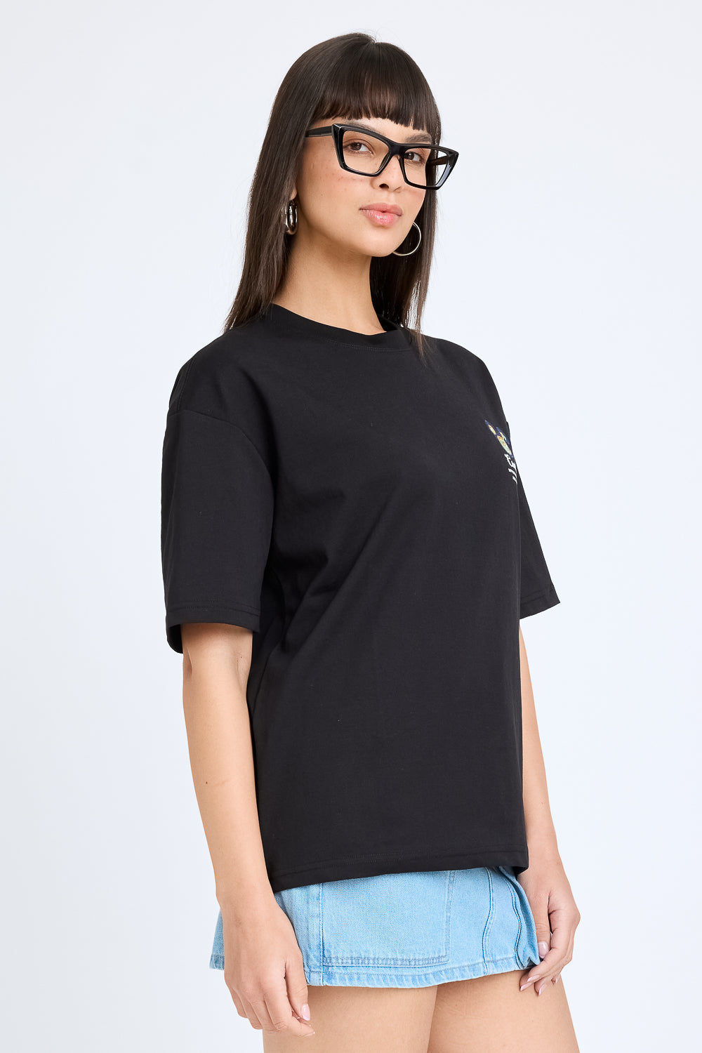 Black Printed Tee