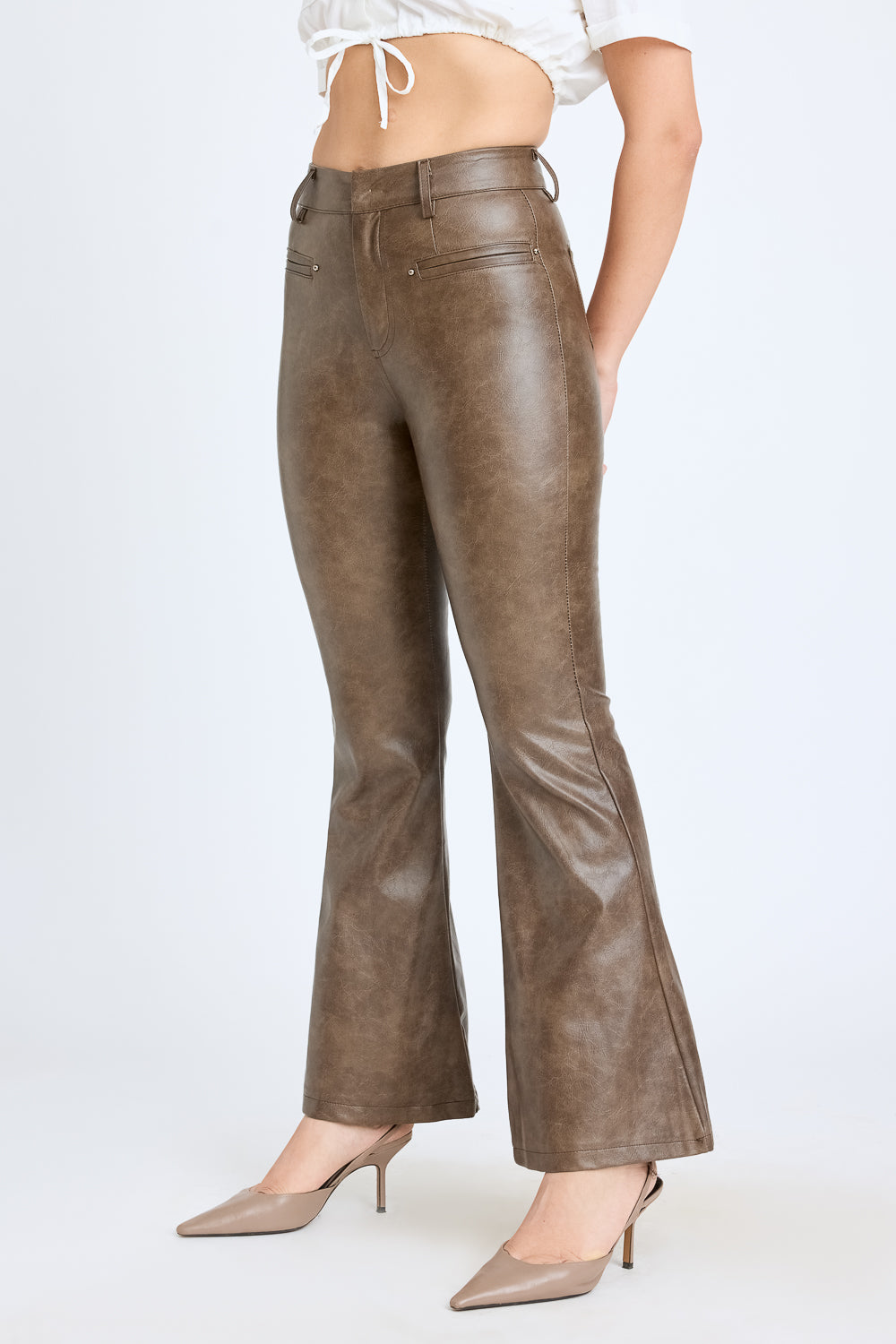 SAND BOOTCUT WIDE TROUSER