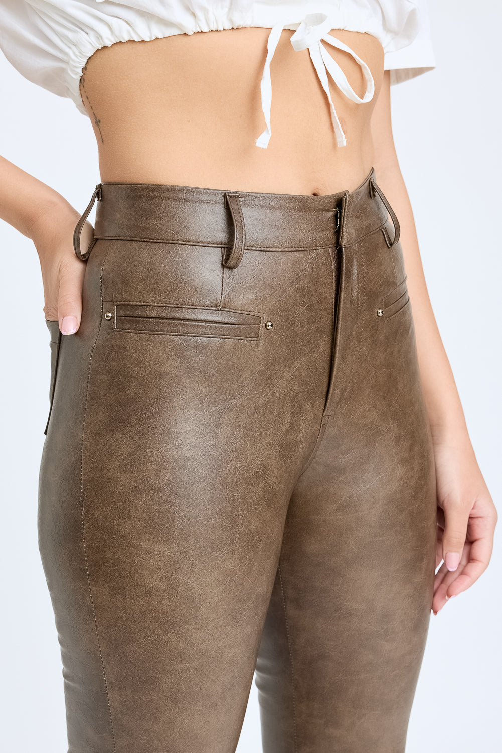 SAND BOOTCUT WIDE TROUSER