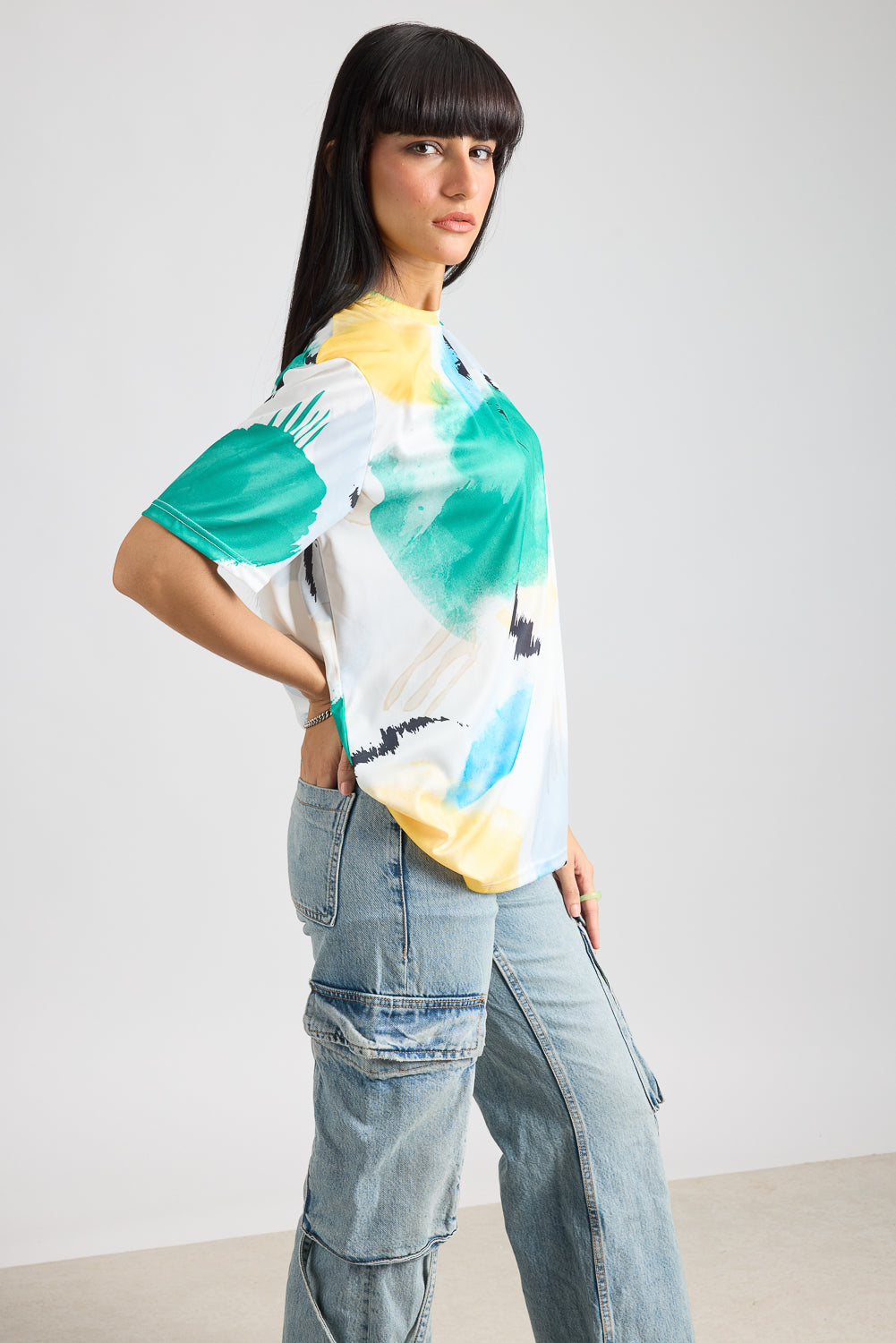 Printed Women's T-Shirt - Water Colour Effect