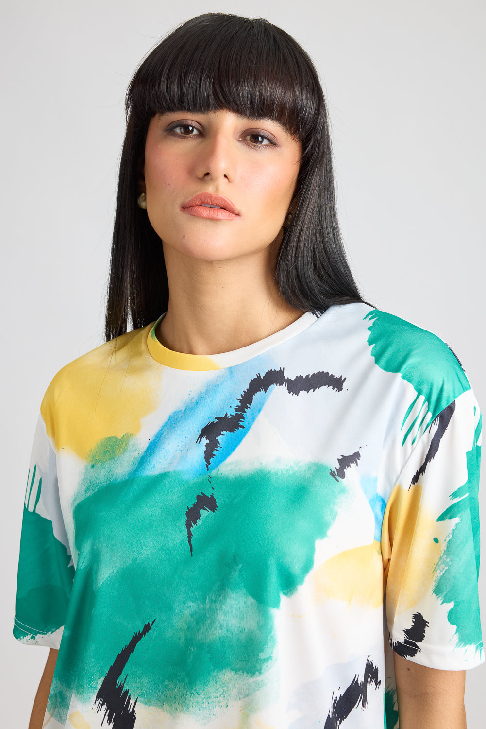 Printed Women's T-Shirt - Water Colour Effect