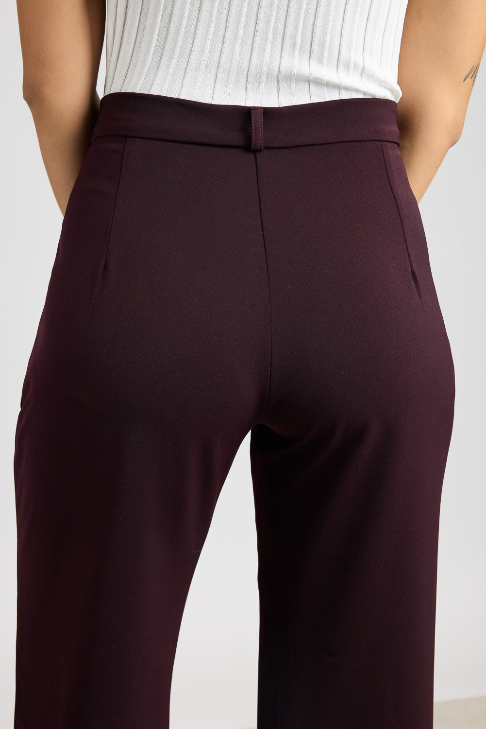 Baysic Burgundy Korean Pants