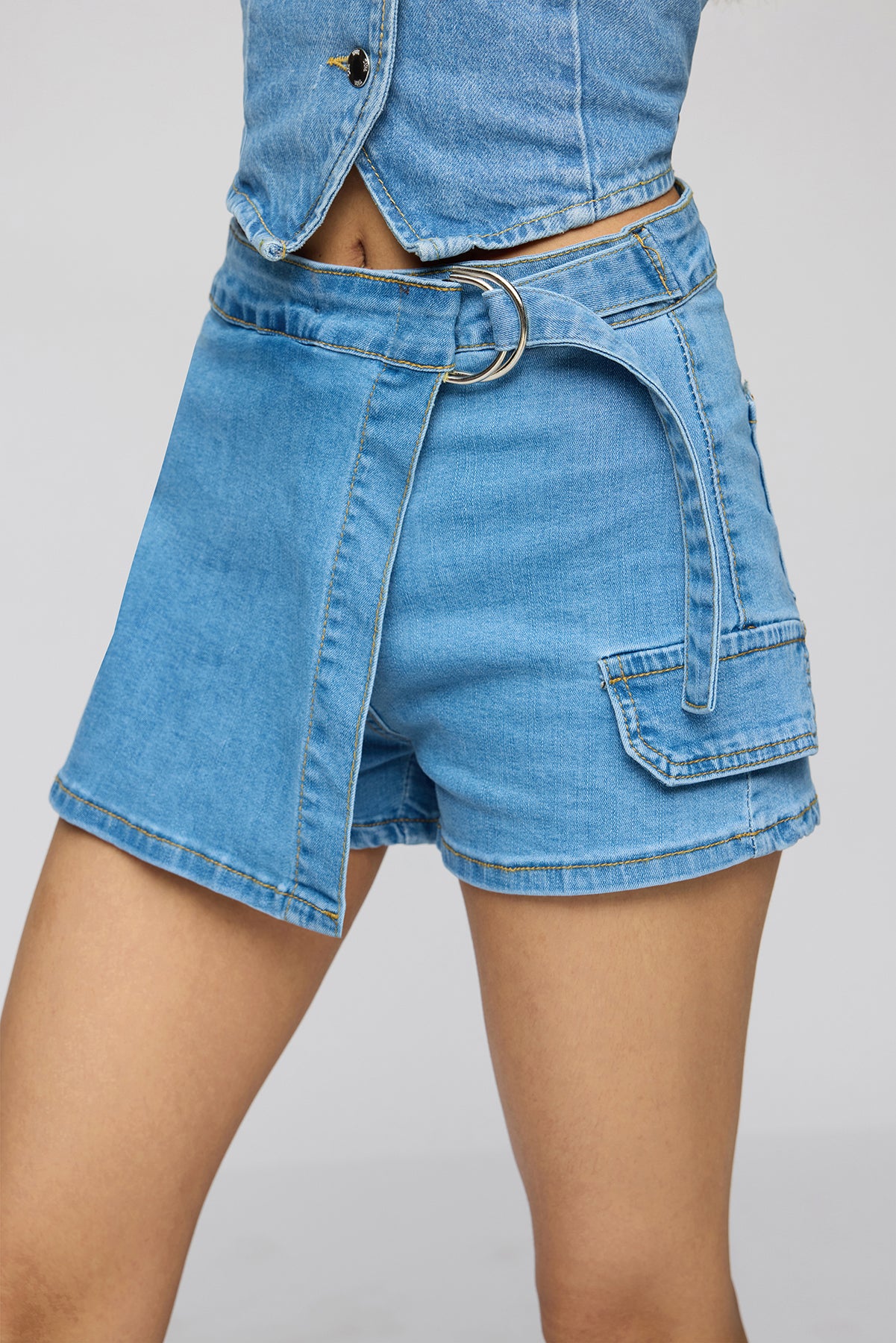 Stellar Blue Denim Skort