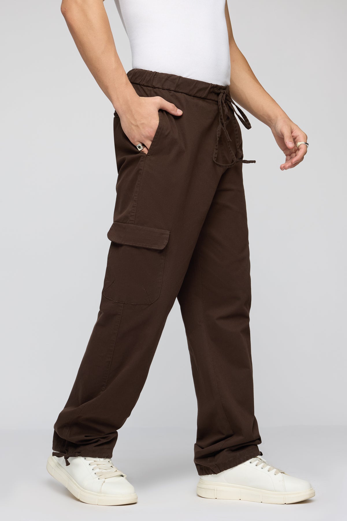 Aztec Brown Men's Relaxed Fit Cargo Pants